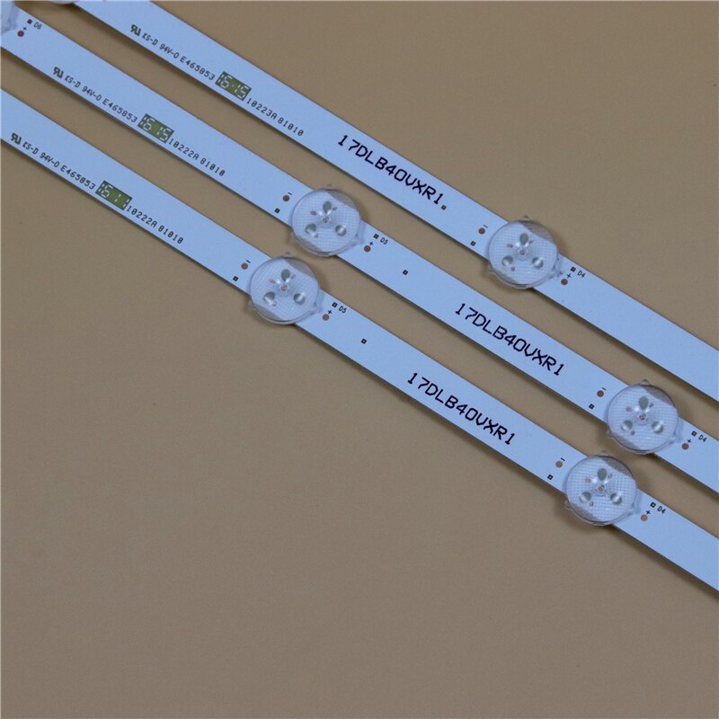 3 Piece/Kit Brand TV LED Bars For Celcus DLED40125FHD LED Backlight Strips Lamps Lens 17DLB40VXR1 LB40017 V0 V1_05-38S