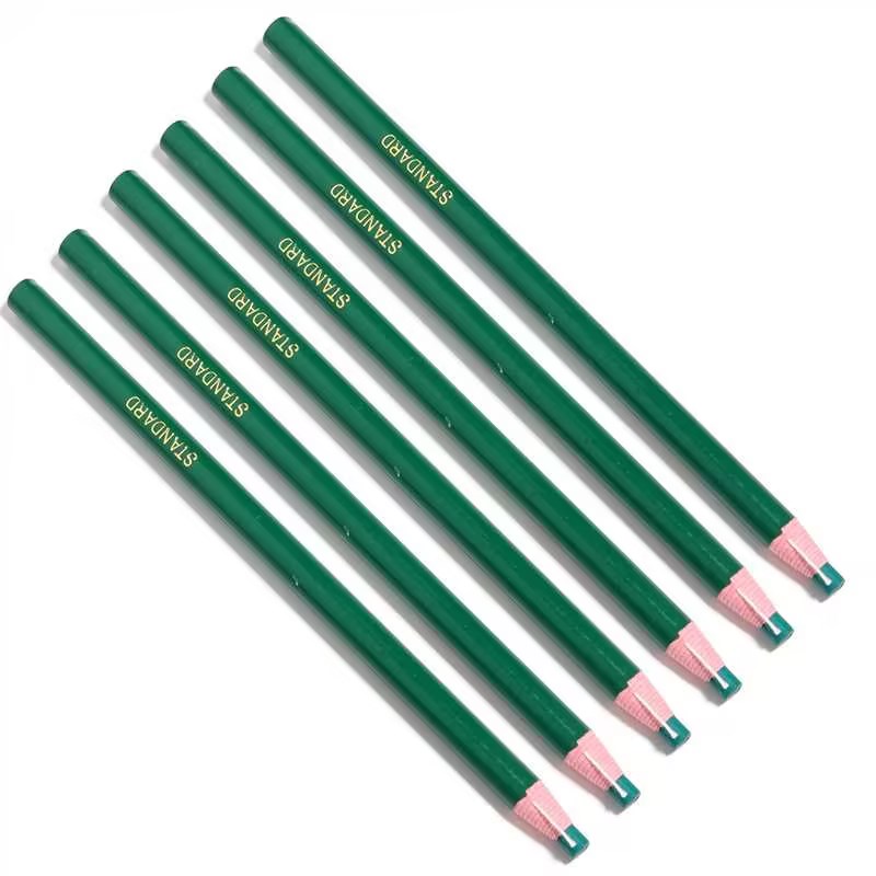 Lápiz de tiza de sastre para costura colorida, rotulador de tela de tiza sin cortes para Patchwork, herramienta de ropa DIY, accesorio de ropa, 6/12 Uds.: L / Caqui oscuro