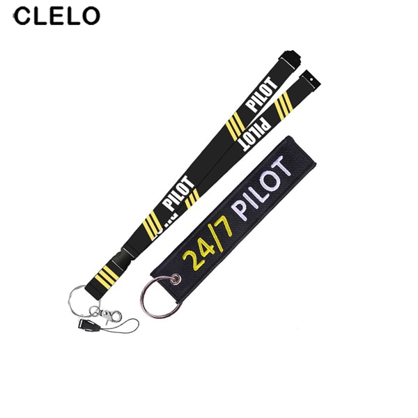 Pliot Flight Lanyard Crew Neck Strap Pilot With Key Ring for ID Card Holder Boarding Pass String Sling Aviation: Mixed Style 8