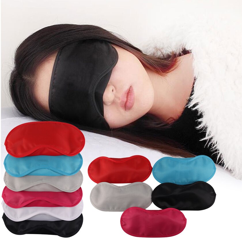 1 Pc Kleurrijke Gladde Polyester Eye Mask Blindfold Eye Slapen Comfort Aid Schaduw Patch Reizen Househood Ontspannen Accessoire Gereedschappen