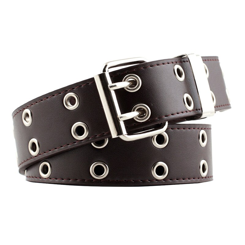 Ceinture en jean Punk à Double œillet | Large toile de styliste, ceinture de ceinture féminine masculine, ceintures de chaîne pour femmes et hommes,: 15