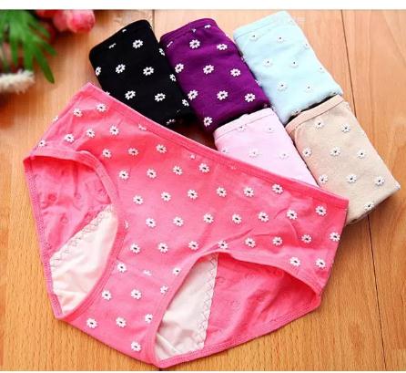 Meisje Menstruele Slipje Fysiologische Slips Bloemen Lingerie Lekvrij Verbreed Vrouwelijke Ondergoed Studenten Waterdicht Slipje
