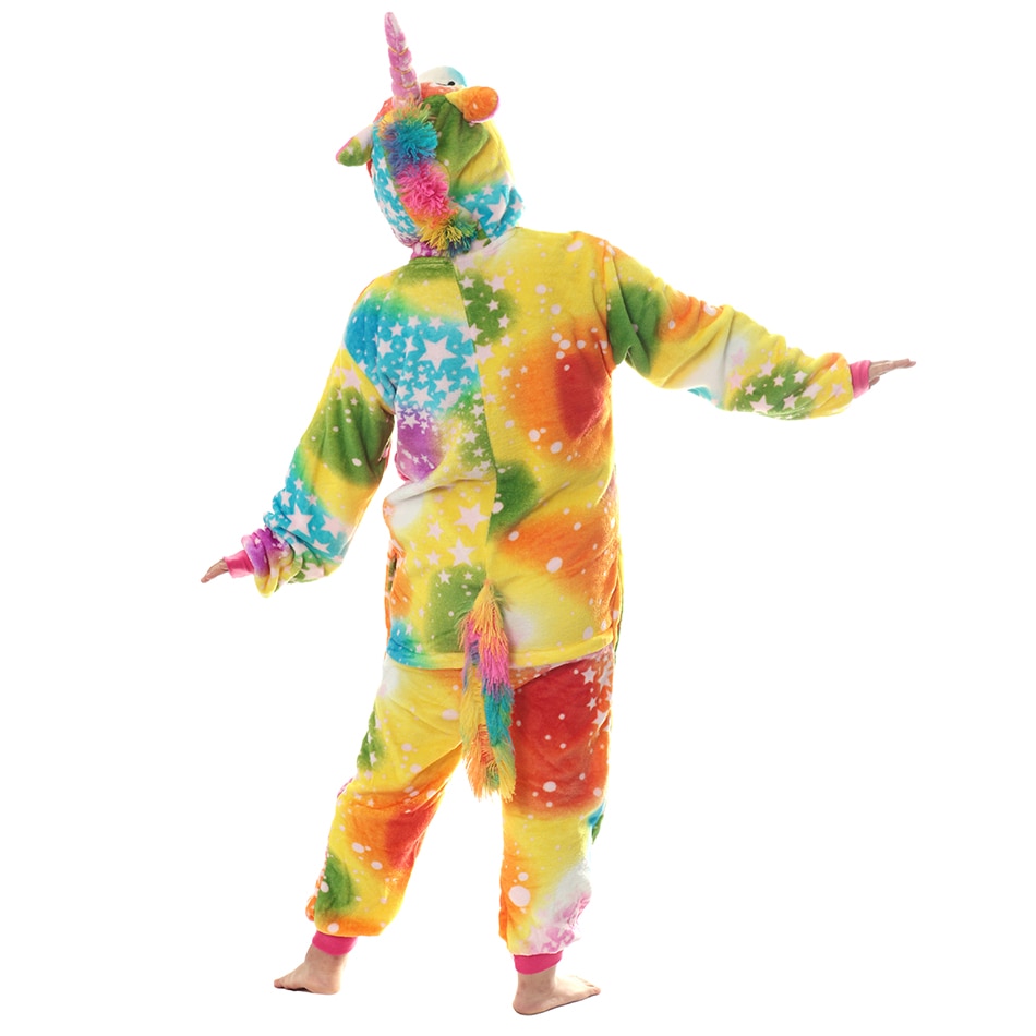 Barn unicorn kigurumi flickor pyjamas cosplay onepiece pojkar flanell vinter mjuk varm sovoverall barn unicorn festkläder