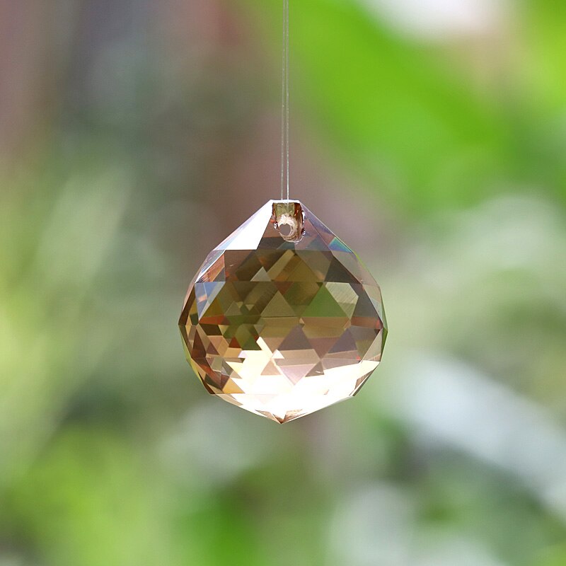 6 sztuk 30mm przezroczyste koralik z kryształkami błyszczące piłka DIY kurtyna koralikowa wisiorek festiwal uroczystości dekoracja na choinkę