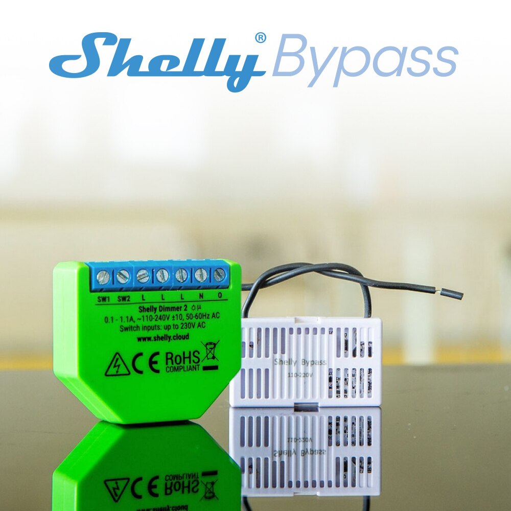 Shelly Bypass 2Pcs Used to Associate Shelly Dimmer 2 Shelly 1L 1 Suitable for 110V-220V