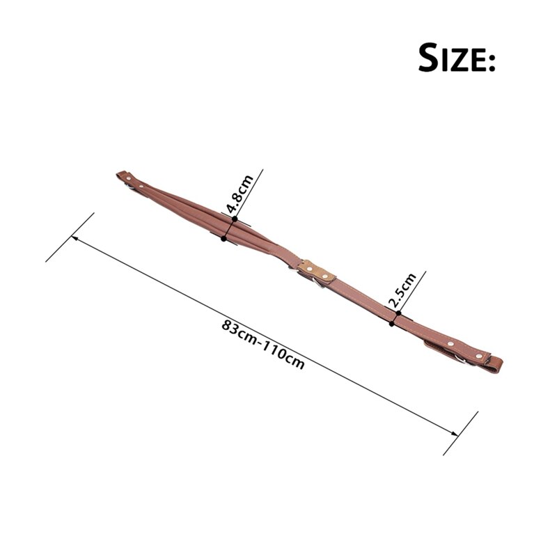 Pair of Leather Accordion Straps Adjustable 16 Bass-120 Bass Accordion Universal Shoulder Strap