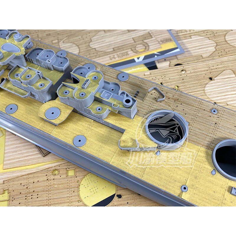 1/350 skala drewniany pokład arkusz maskujący dla bardzo ognia 350914 USS BB-71 Louisana pancernik Model CY350076 montaż
