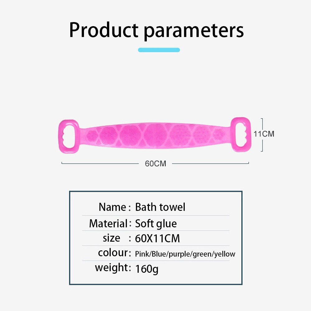 Elastic Back Massage Scrubber Scratching Back Towel Bath Belt Body Exfoliating Massage for Shower Body Spa Cleaning Shower Strap