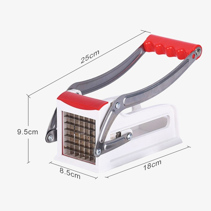 Cortador de patatas fritas, rebanador de patatas Manual, portátil, de acero inoxidable, para el hogar, máquina cortadora de patatas, cortador de verduras de cocina