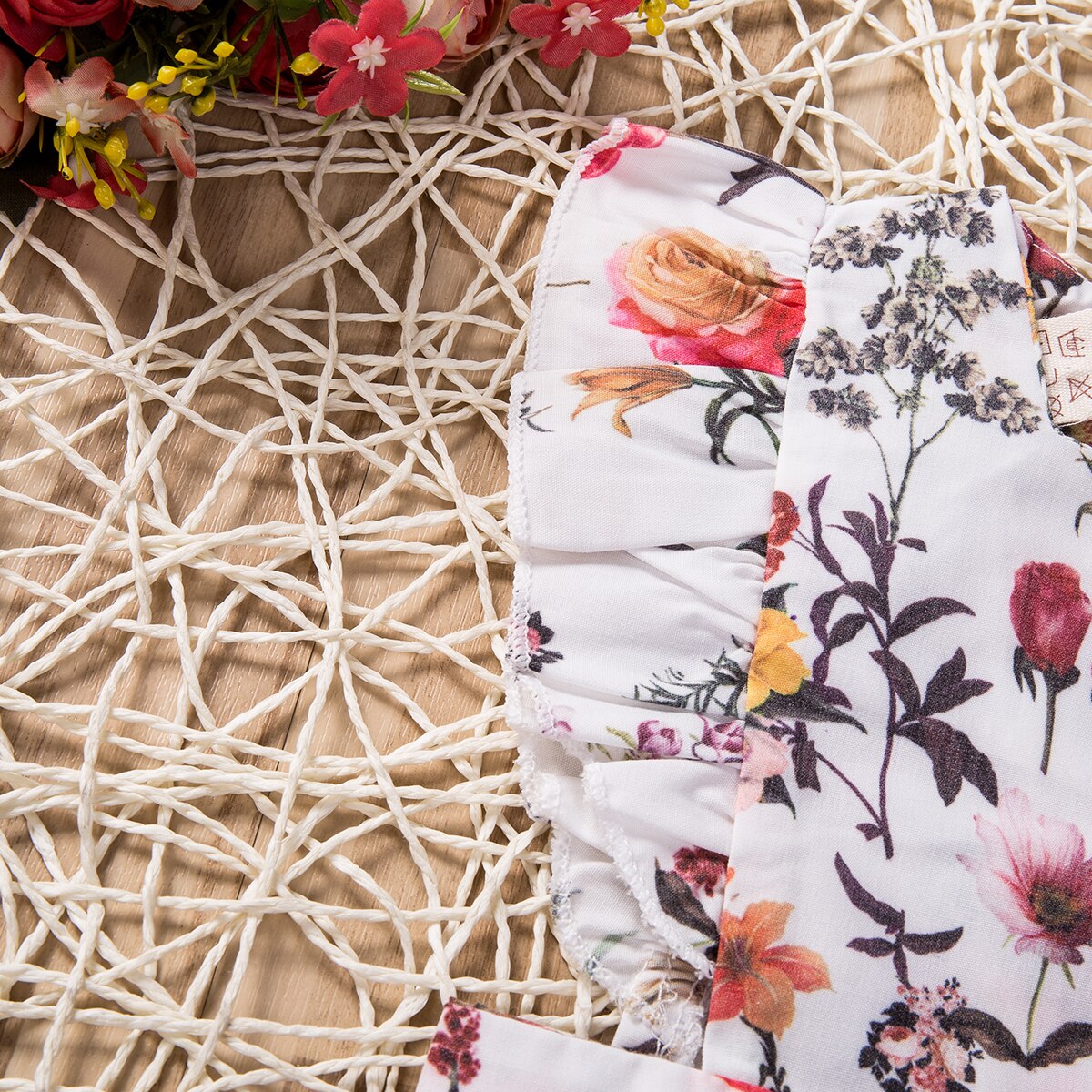 0-24M verano recién nacido niñas Ruffle Color sólido mono trajes traje de baño ropa de bebé
