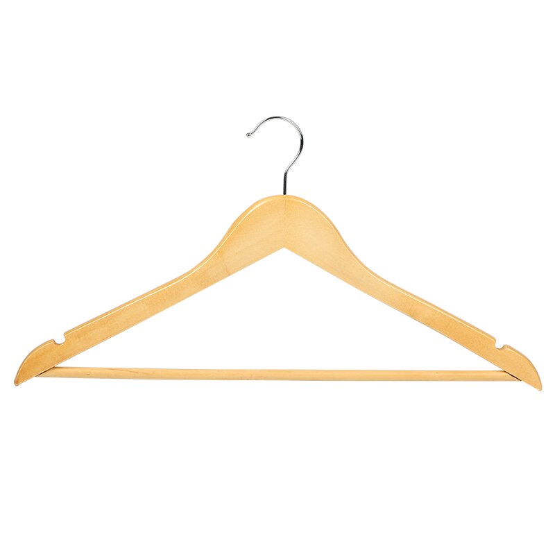 1/5/10 stuks houten hangers, kledinghangers, houten kledingrek, broekenrek voor broeken, rokken, antislip houten hangers, kleding drogen: 5 stuks