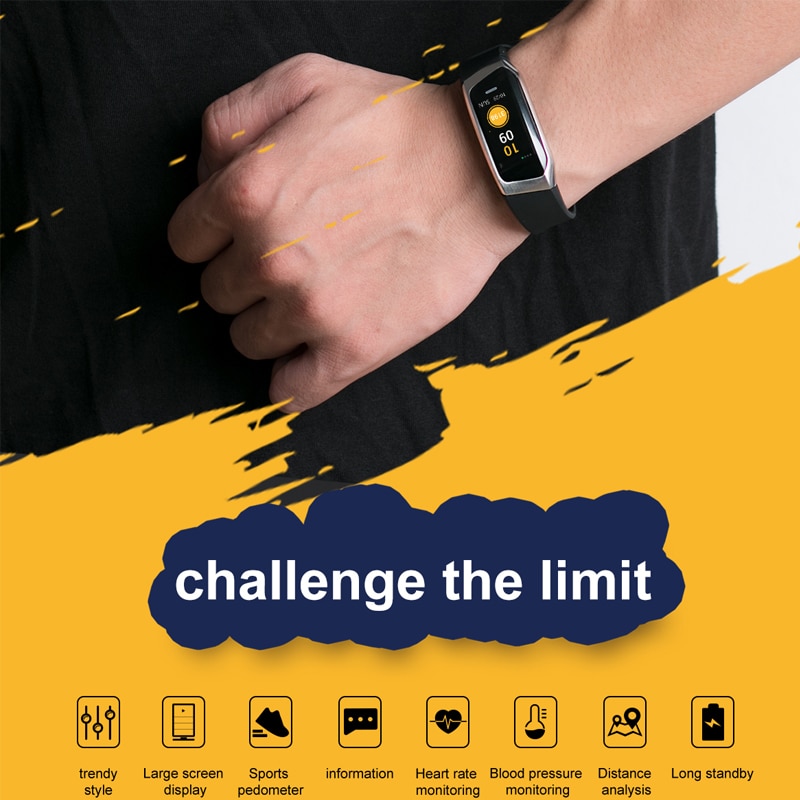 E18 smart band  ip67 vattentätt blodtryck syre pulsmätare sport fitness armband tracker smart klocka smart klocka