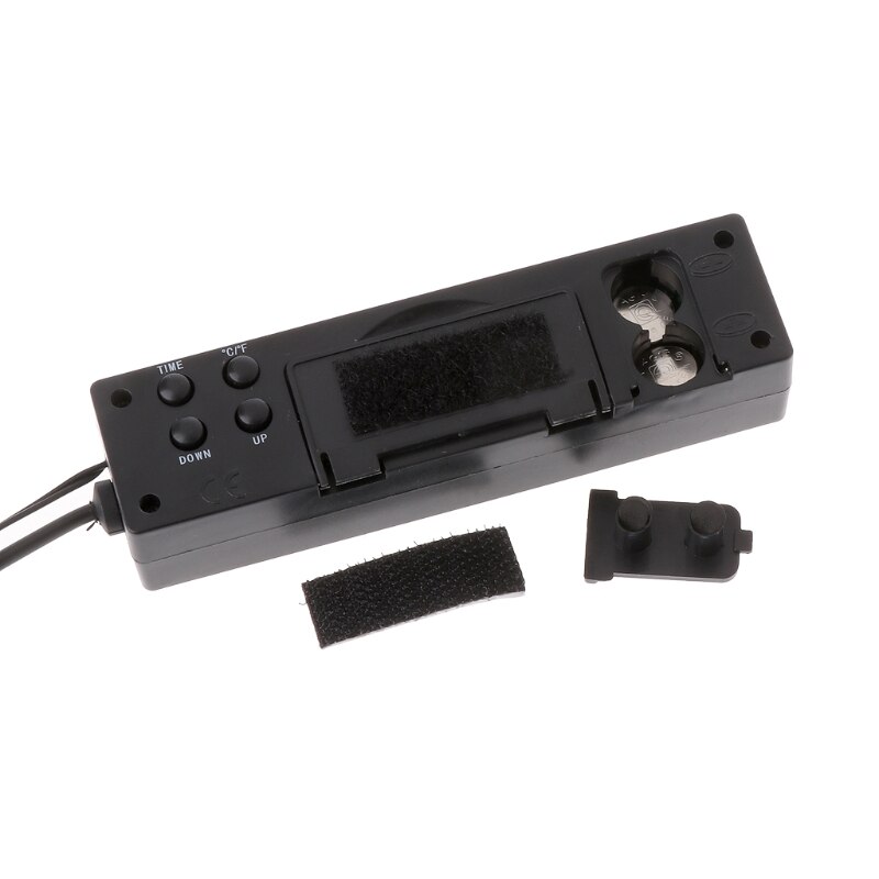 Auto Black Clock Car Voltage Car Digital Temperature Thermometer Alarm Clock 23GC