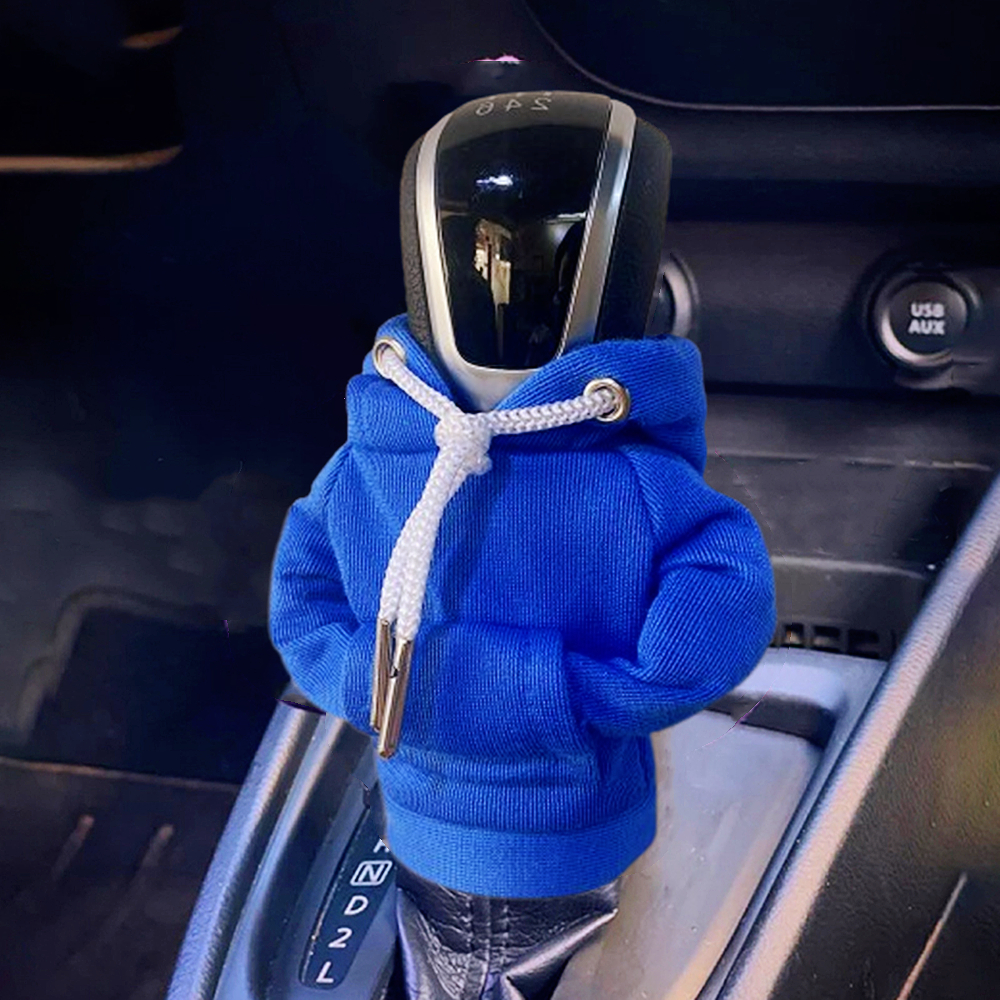 Gearbox Handle Hoodie Night Sweatshirts Handbrake Cover Universal Car Gear Lever Knob Cover Gearshift Hoodie For Gearbox