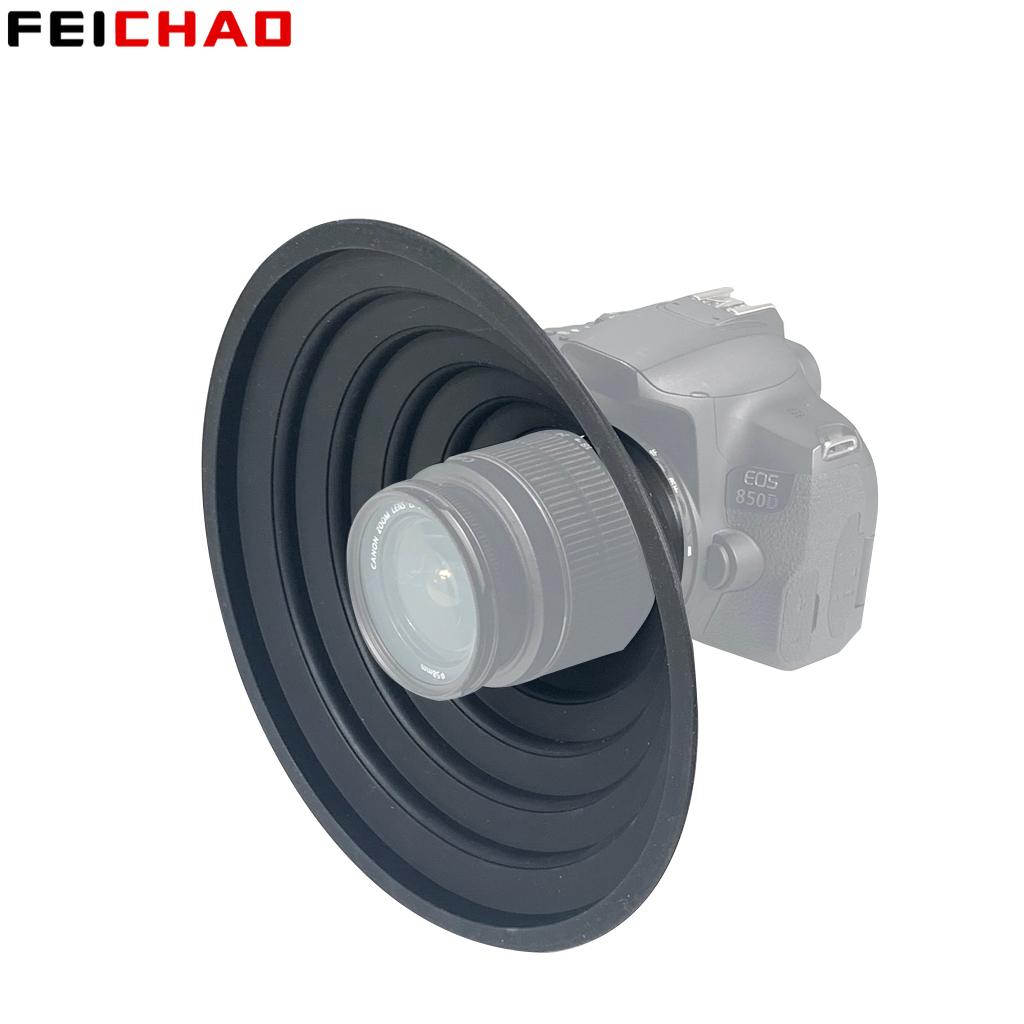 Matte Cover Micro SLR Camera Lens Hood Foldable Anti-reflective Silicone Lenses Protector for 50-90mm Lens Sun Hood Accessories