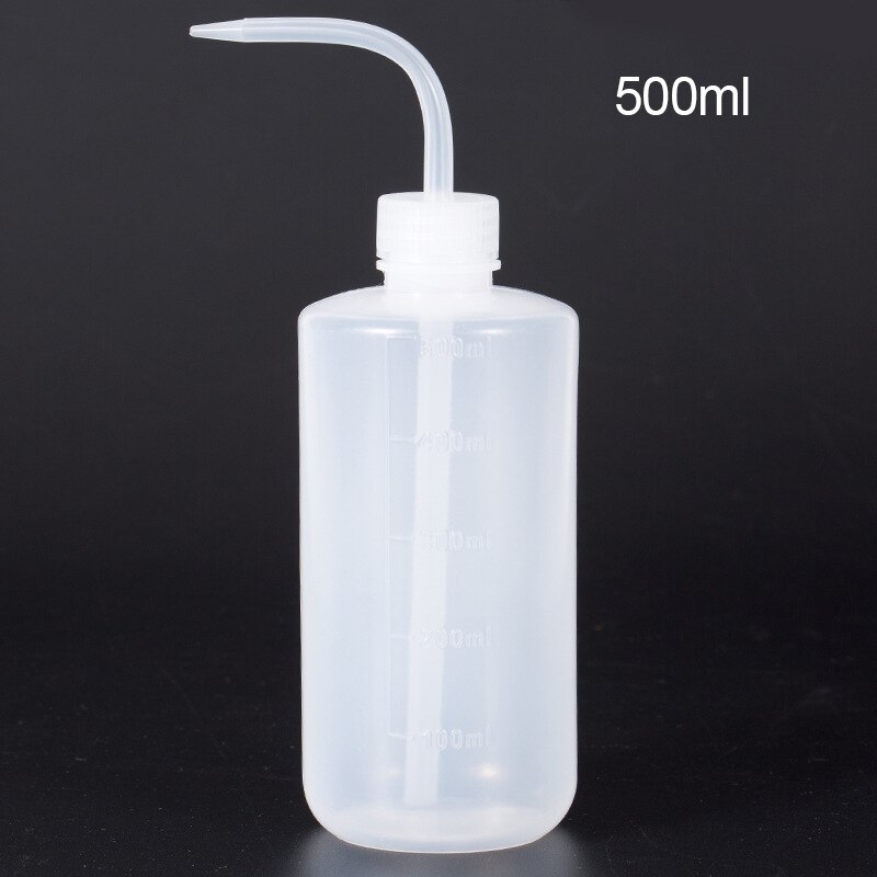 250/500/1000ML Watering Device Flower Succulent Plants Pot Growing Seed Curve Mouth Water Bottle with Scale Fertilization Bottle: 500ml White