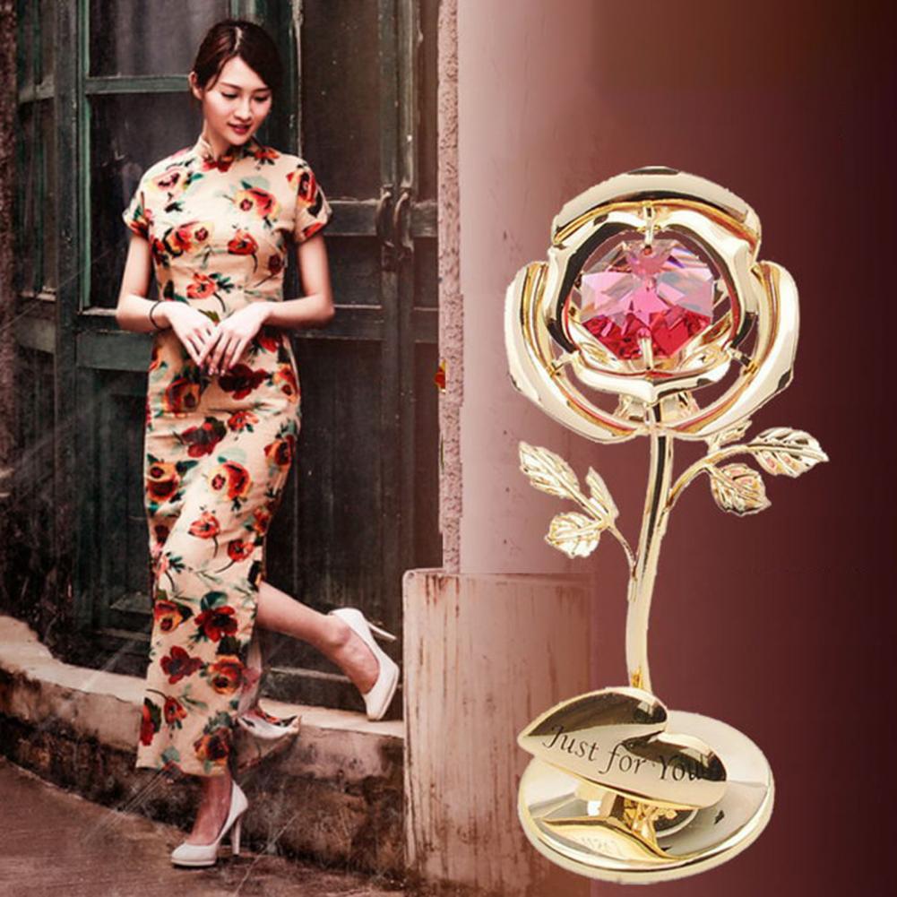 Electroplating Gold Rose Foil Plated Gold rose Wedding Decoration Golden Rose Decor Flower flores artificiales para decoracion