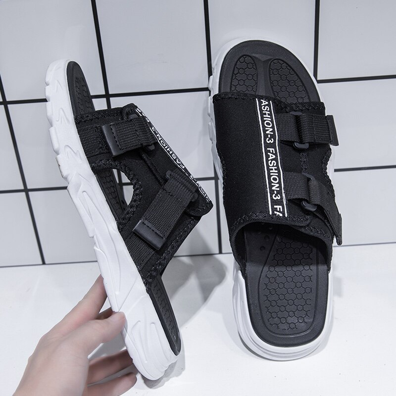 Cyytl tendência sola grossa casa chinelos plataforma sapatos lisos antiderrapantes sala de estar interior homem slides sólida mulher chinelos chanclas: 43