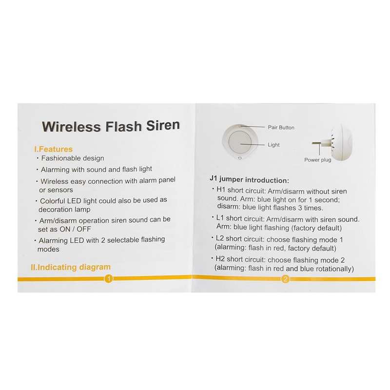 Alarm bell for personal security doors and - Wireless security alarm system 1 Siren with sound light 2 Magnetic sensor for doors