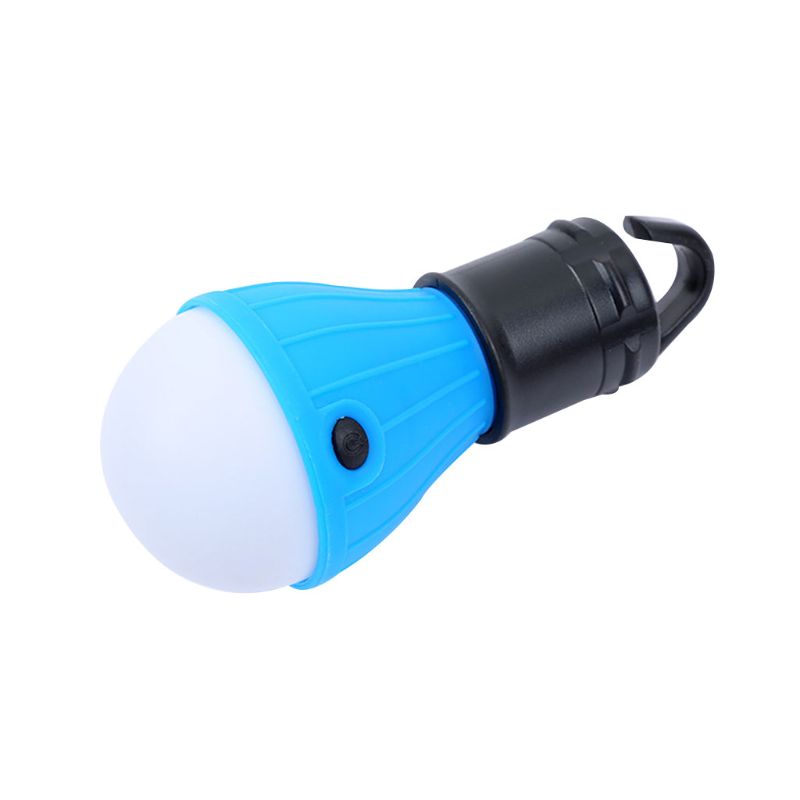 Lámpara LED portátil para tienda de campaña, Bombilla colgante multifuncional para pesca nocturna, alimentación por batería, accesorio para acampada y senderismo: blue