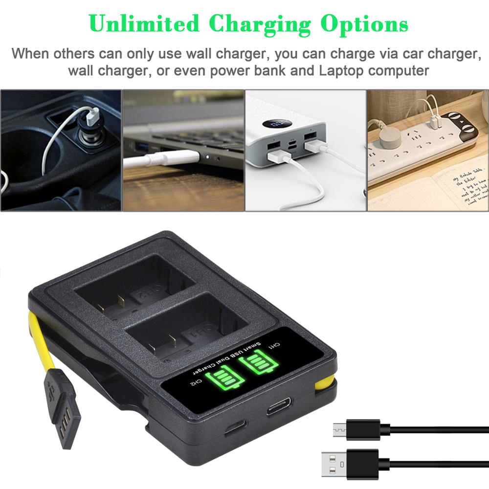 DMW-BMB9 DMW-BMB9E Battery &amp; LED Charger for Panasonic Lumix DMC FZ40K FZ45K FZ47K FZ48K FZ60 FZ70 FZ100 FZ150 DMWBMB9