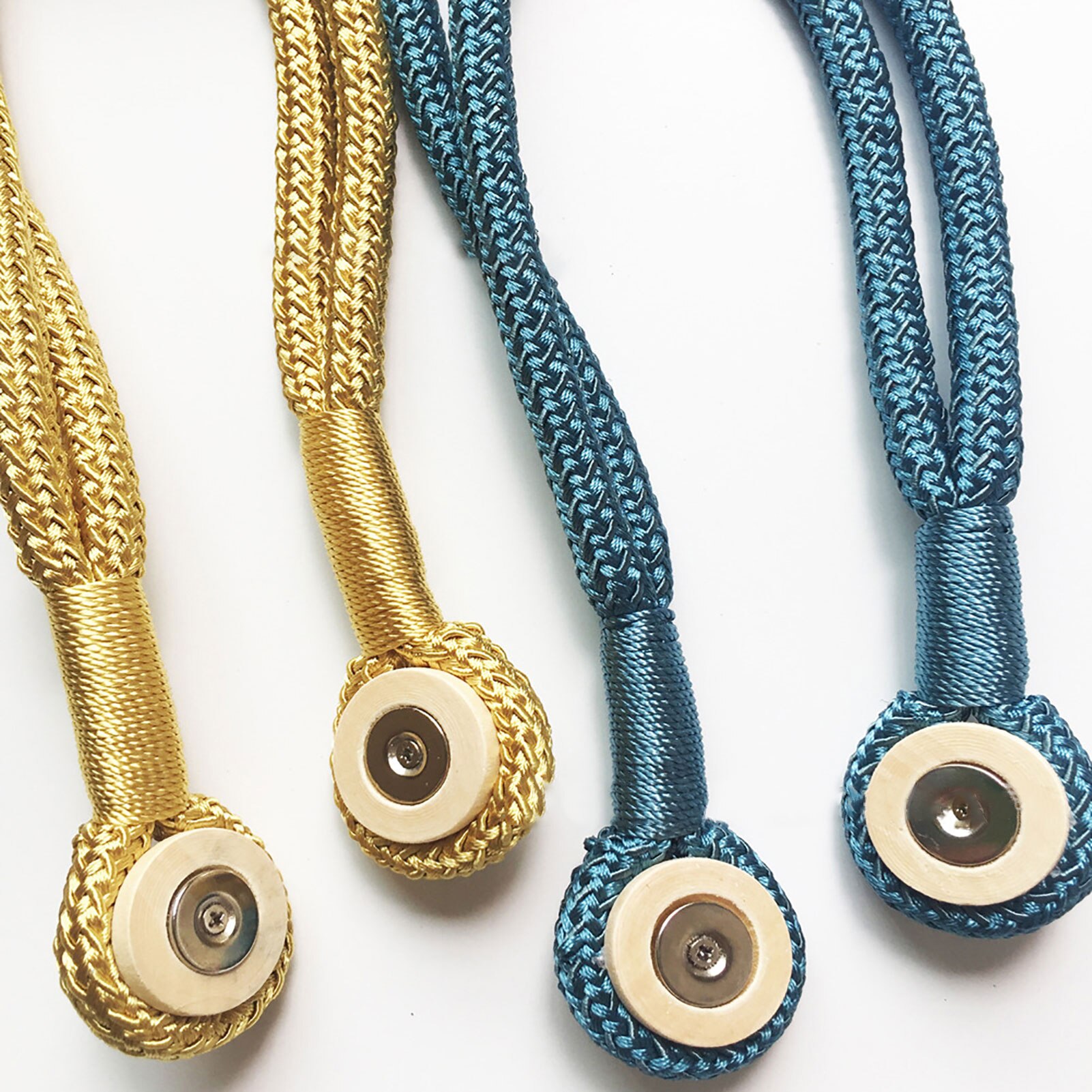 Trwała podwójna lina magnetyczna drewniana klamra klamra magnetyczna oprawa z kurtyną klamra lina taśma robić marszczenia zasłna pasek ozdoba domu