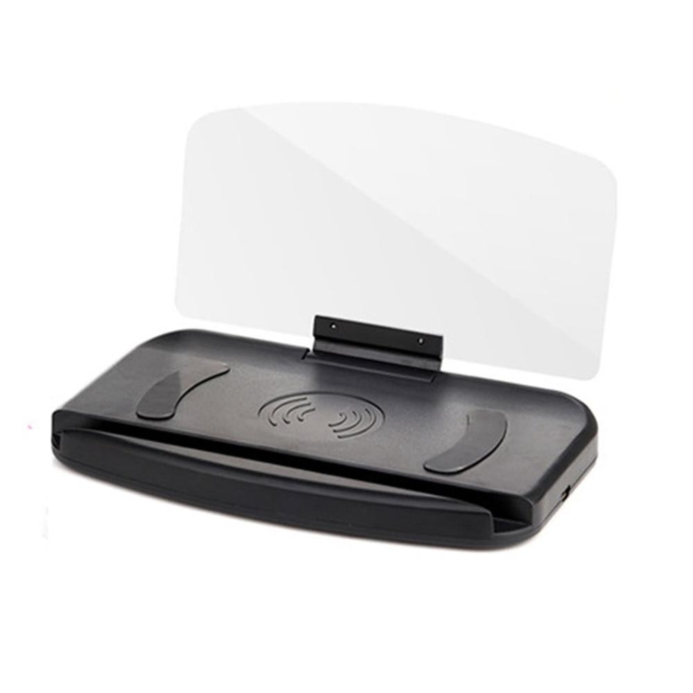 1 Uds soporte de teléfono móvil HUD proyector de navegación de coche pantalla head-up QI cargador inalámbrico soporte de coche