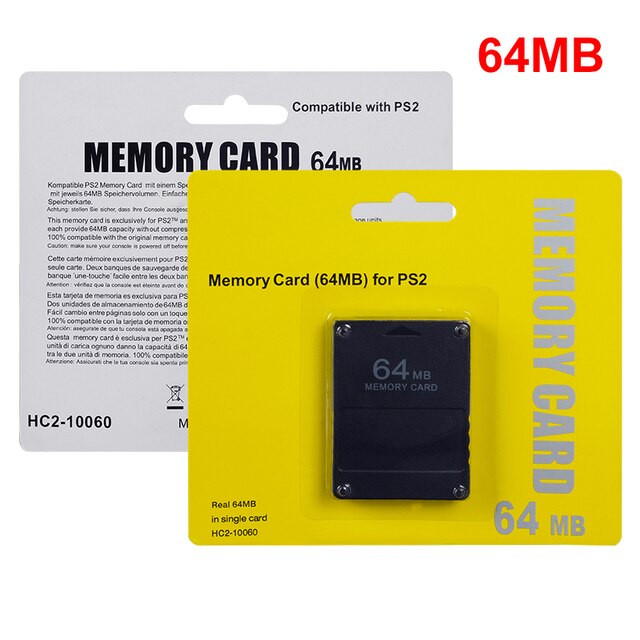 Pour PS2 8 MB/64 MB/128 MB carte mémoire cartes d&#39;extension mémoire adapté pour Sony Playstation 2 PS2 noir 8/128M carte mémoire: PS2 64M