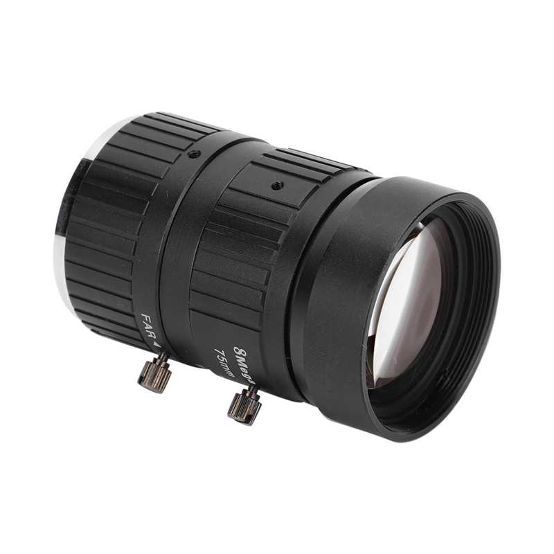 Manual Iris Lens 8MP Lens C Mount 75mm Length 1in Image Format Manual Aperture for Industrial Camera Camera Lens