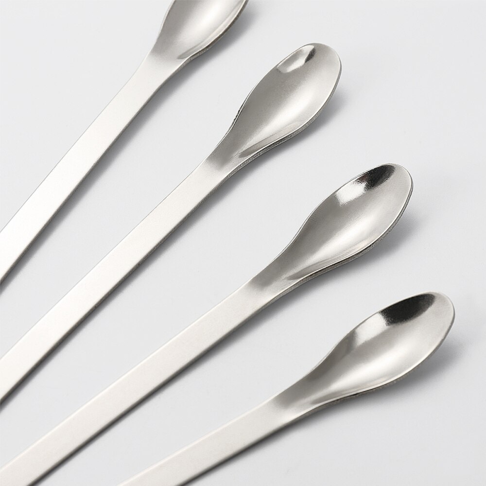 UKCOCO 12PCS Stainless Steel Spoon Spatula/Laboratory Sampling Spoon Mixing Spatula Micro Spatula Scoop