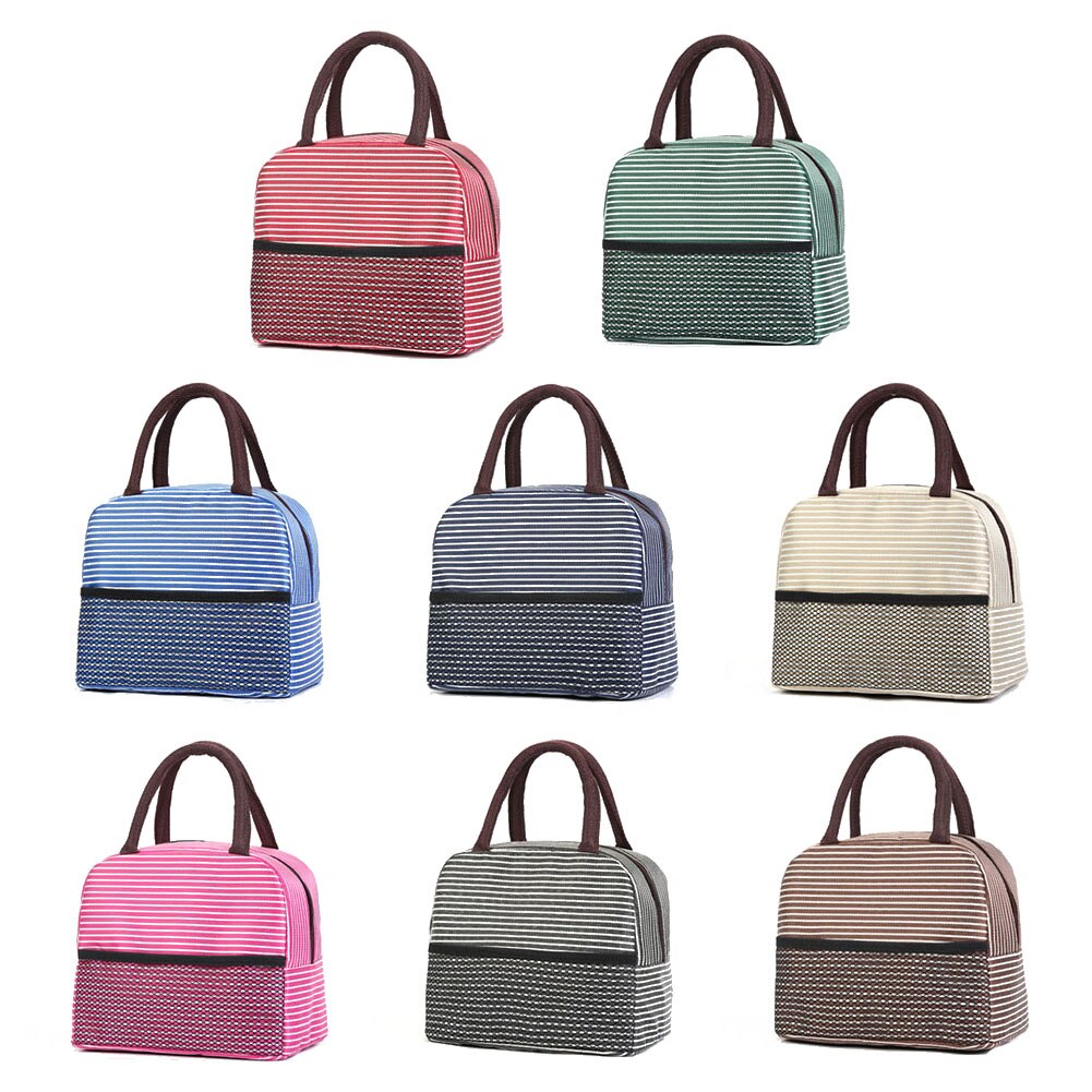 Draagbare geïsoleerde canvas lunchtas, draagbare lunchtas, oxford waterdichte, thermisch geïsoleerde koeltas, handtas en bento-tas.