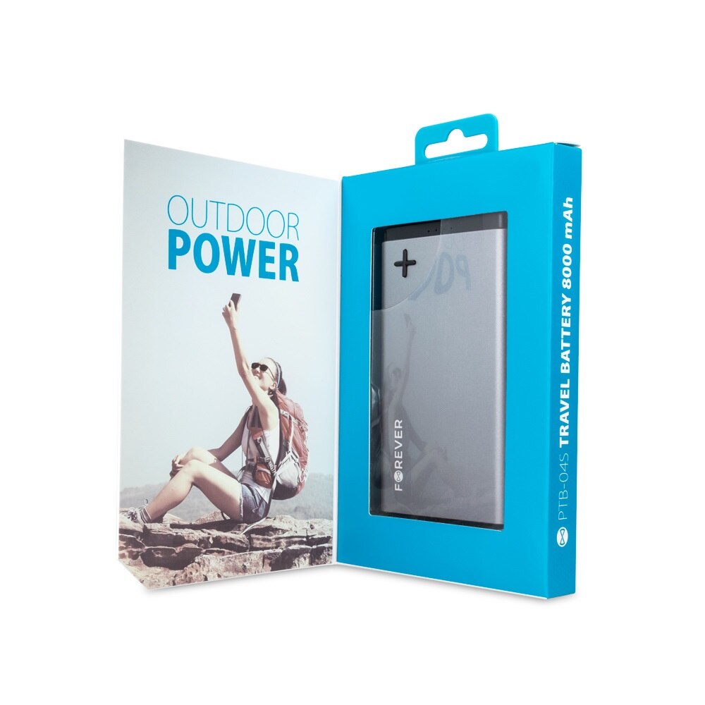 POWER BANK FOREVER PTB-04S POWER+ 8000 MAH - GRIS