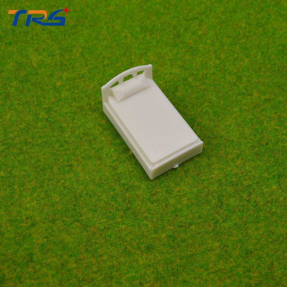20Pcs 1:50 Scale Architectural Model Making Scale Model Bed Miniature Plastic Mini Single-Bed Model