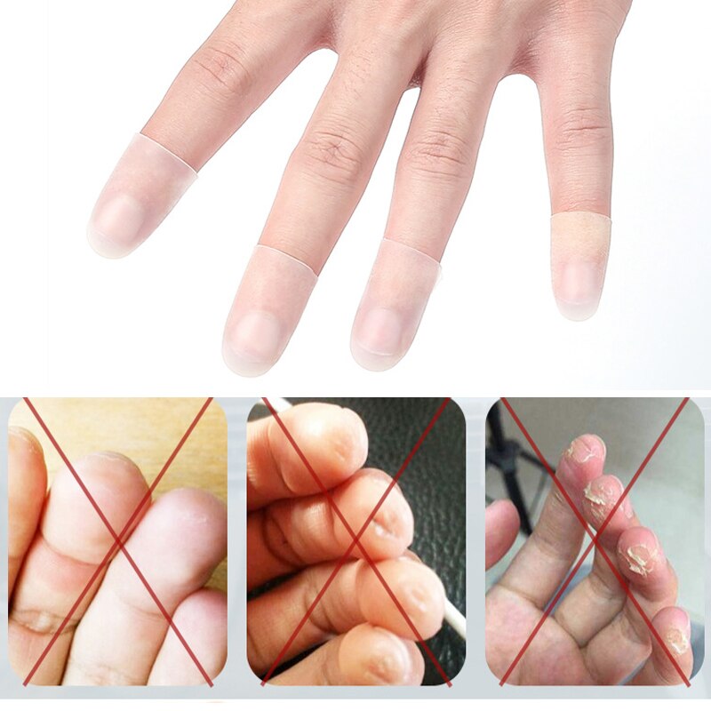 1 pc Guitar String Finger Guard Fingertip Protector Silicone Left Hand Finger Protection Press Guitar Parts Accessories S/M/L