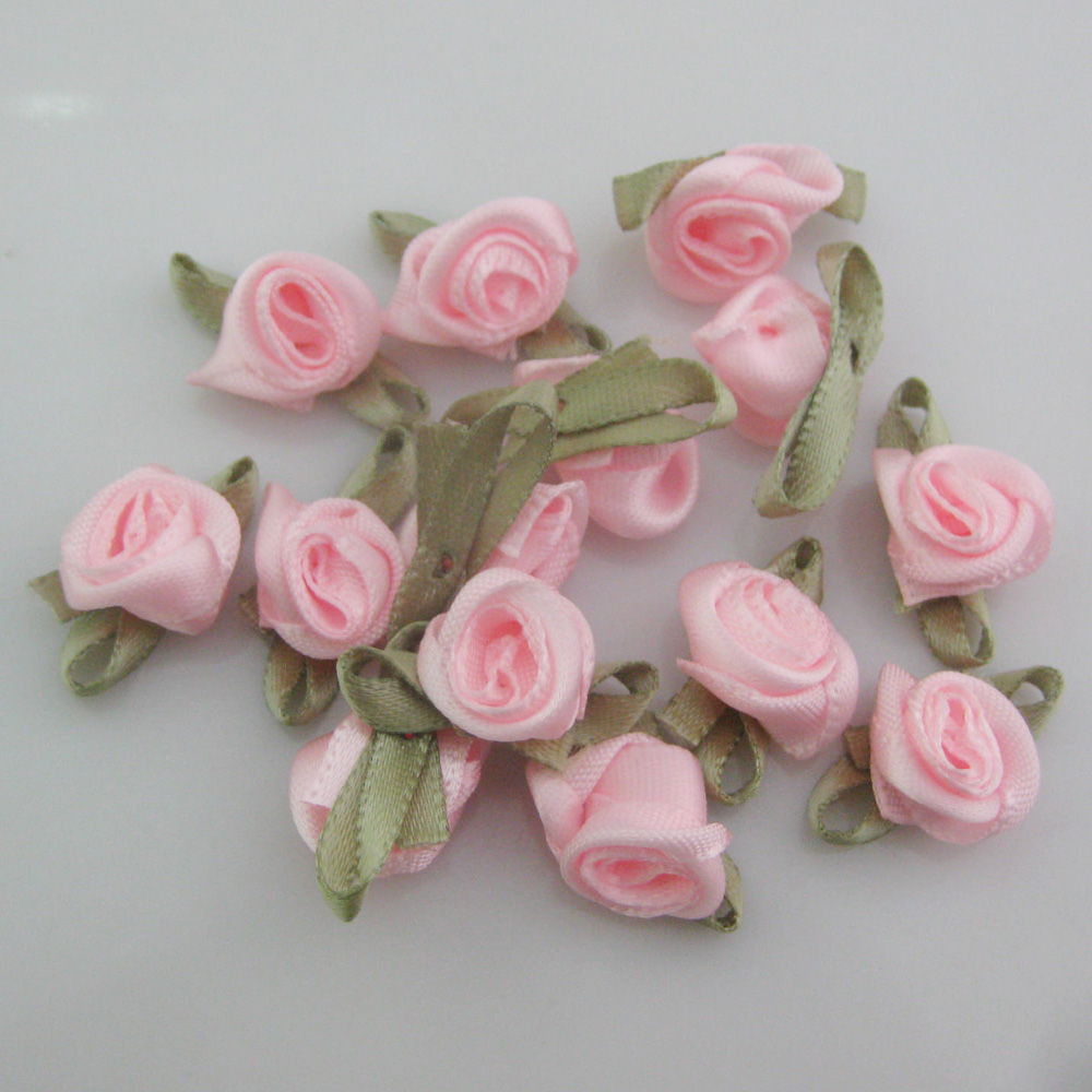 30 Farben zur Auswahl, 50 Stück, modische Rosenrosetten mit Blatt, Stoff, Blumen, Zubehör, DIY, Basteln, Nähzubehör