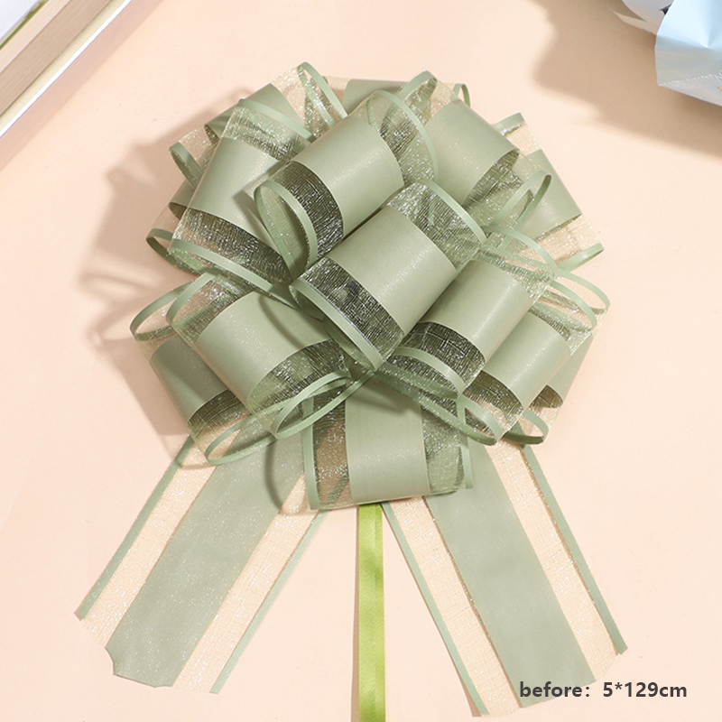 Cinta blanca para coche de boda, lazos para tirar, envoltura de , decoración para coche de boda, suministros para de cumpleaños, sillas Pew, decoración del hogar DIY: Gris claro