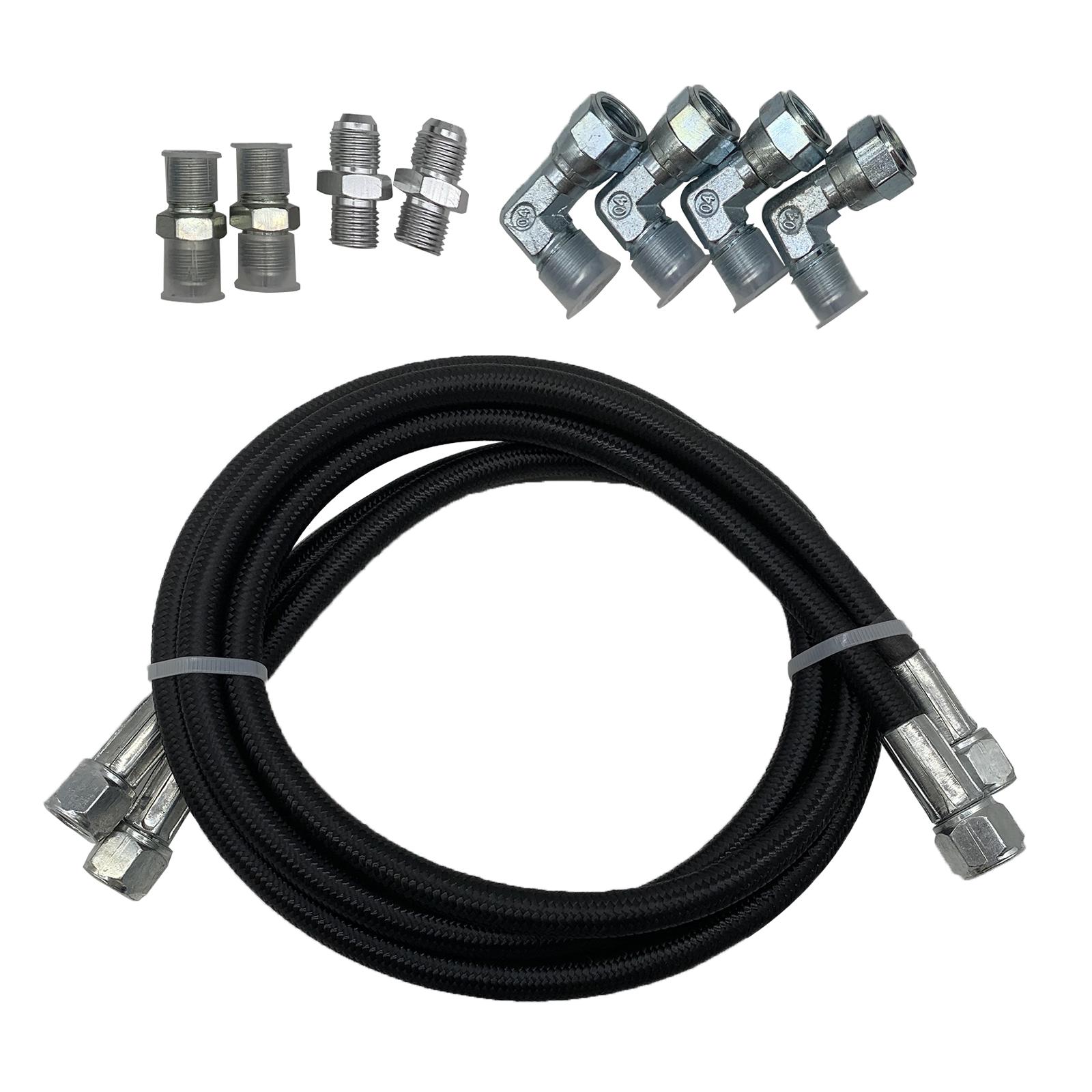 Transmission Cooler Lines Durable Black Automatic Fit for Universal 700R4 4L80E 4L60