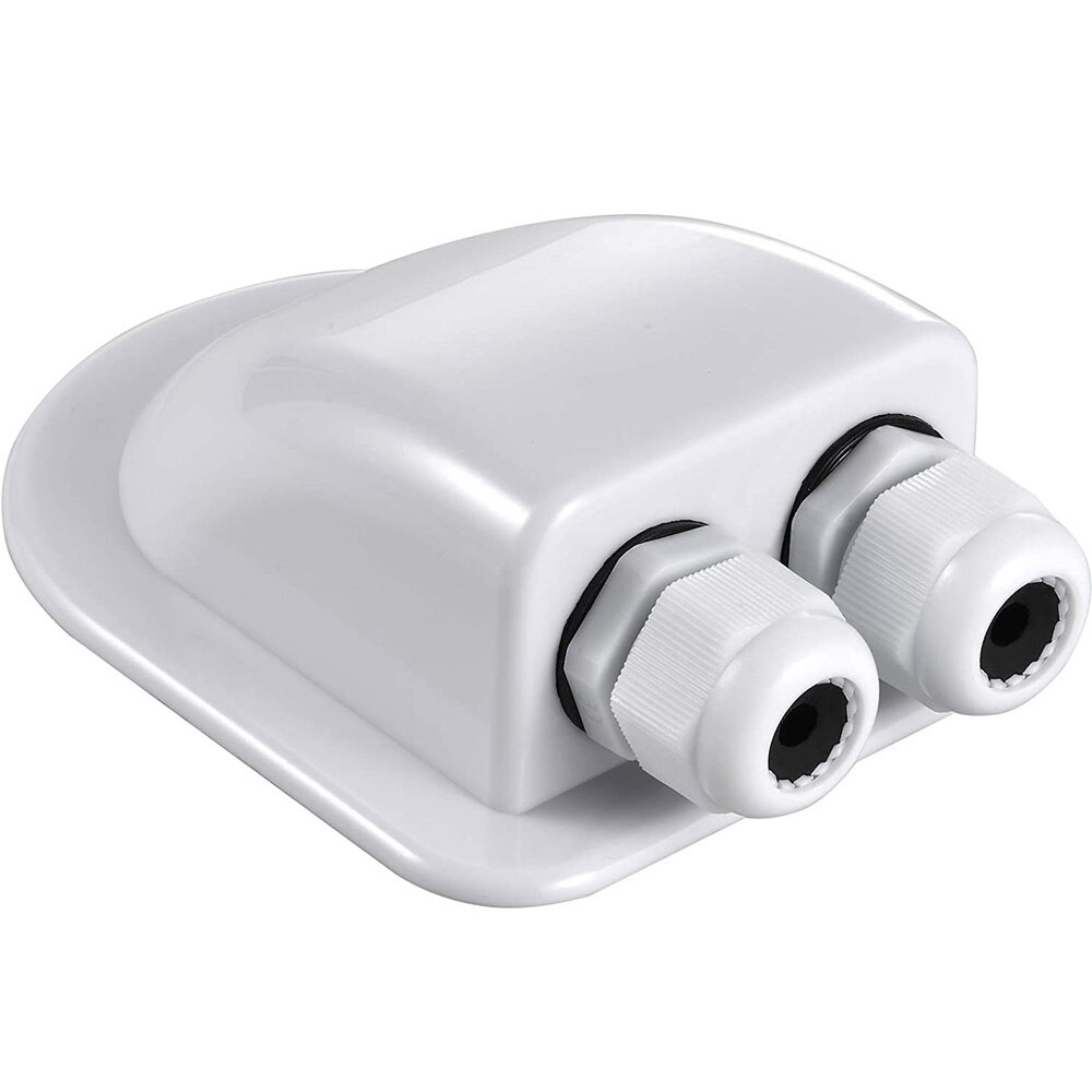 Solar Car Junction Box Waterproof IP68 Duel Cable for Solar Project on RV Caravan Boat Cabin Roof Vehicle Yacht Camper Van etc.: White Dual Entry