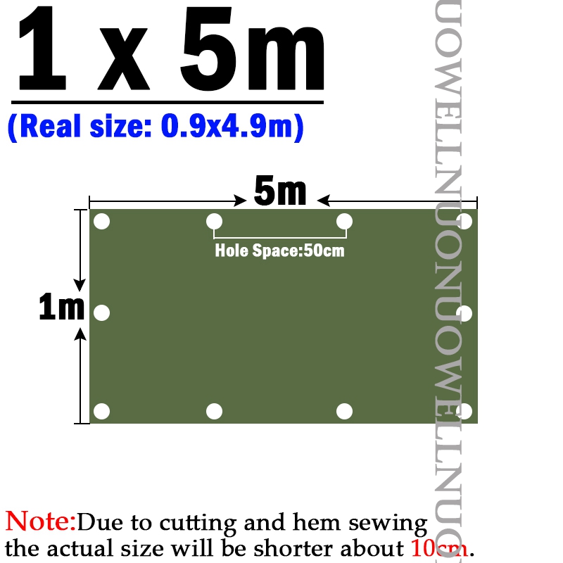 Donker-Groen Zeildoek Organische Siliconen Canvas Tuin Pergola Cover Outdoor Camping Tent Luifel Zeil Boot Truck Regendicht Doek: 1x5m