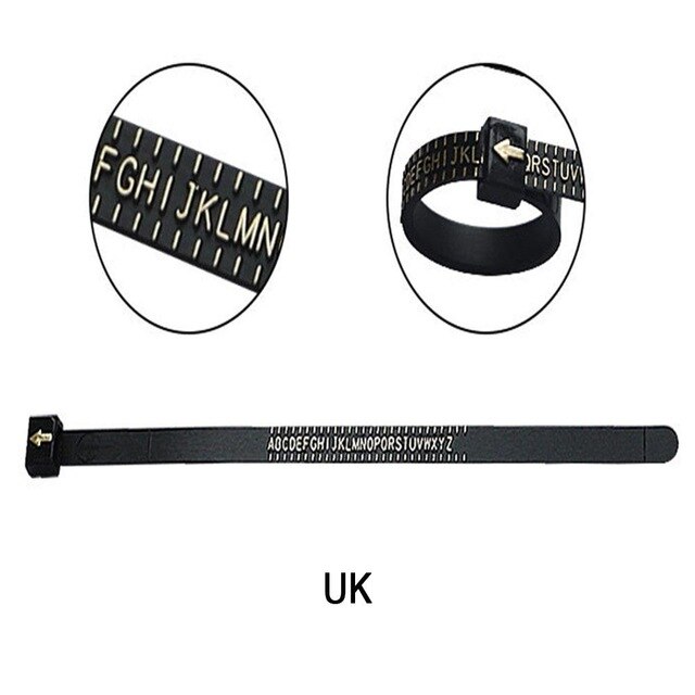 Finger Ring Sizer Measuring Tool US Size Jewelry Easy To Use Alloy Gauge Ring Gauge Tool Equipments Tester: UK size