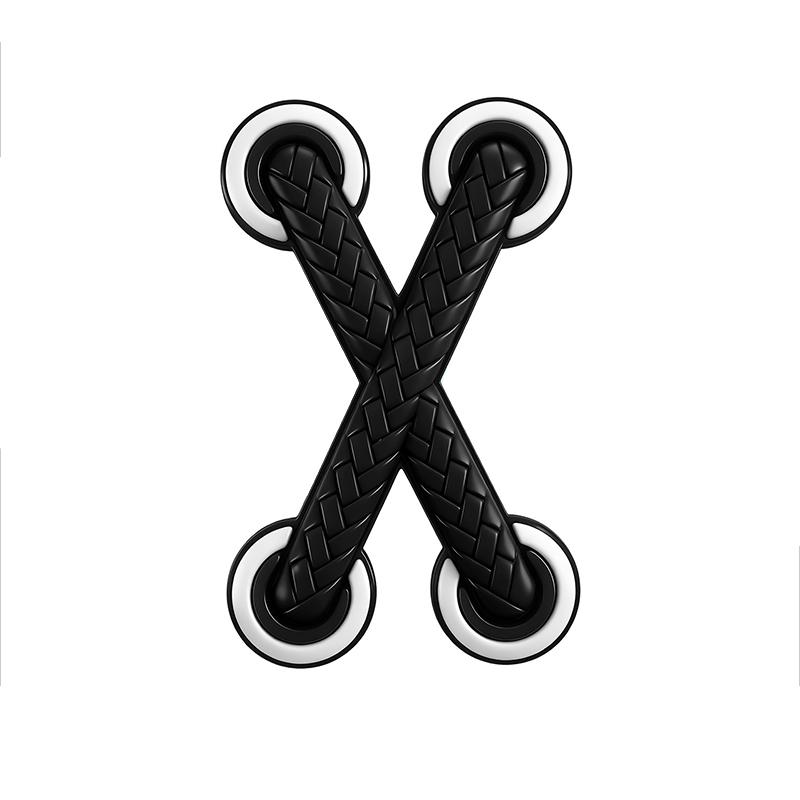 Reflecterende kruisschoenveters auto motorfiets decoratieve sticker vinyl sticker voor SUV RV scooter buitendecoratie: WIT