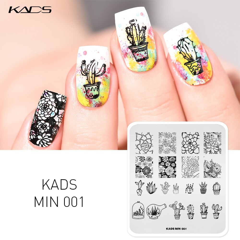 1pc negle stempel plade blonde blomster mønster nail art stempel skabelon gør det selv negle design manicure plader print stencil værktøjer: 06