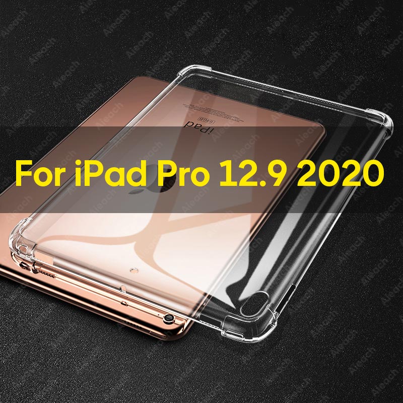 Silicone Shockproof Case For iPad Pro 11 12.9 10.5 9.7 5th 6th 10.2 7th generation Case For iPad 2 3 4 Air 3 2 1 Mini 4 5: For Pro 12.9 2020