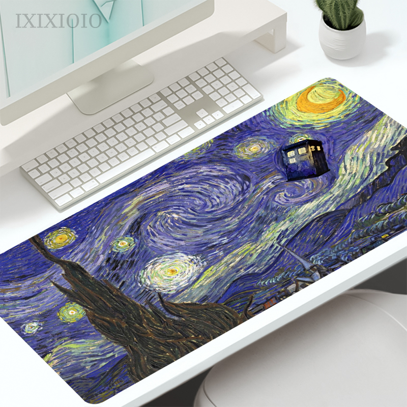 Van Gogh Oil Painting Mouse Pad Gaming XL Home Mousepad XXL Mouse Mat Office Natural Rubber Soft Gaming laptop Desktop Mouse Pad: XXS / Orange