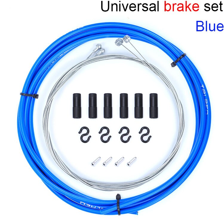 Universal Brake/Shift Cable&Housing Group Sets For MTB Bike Road Bicycle Shift Gear Derailleur/Brake kits Wire Tube Line Hose: Brake Set Blue