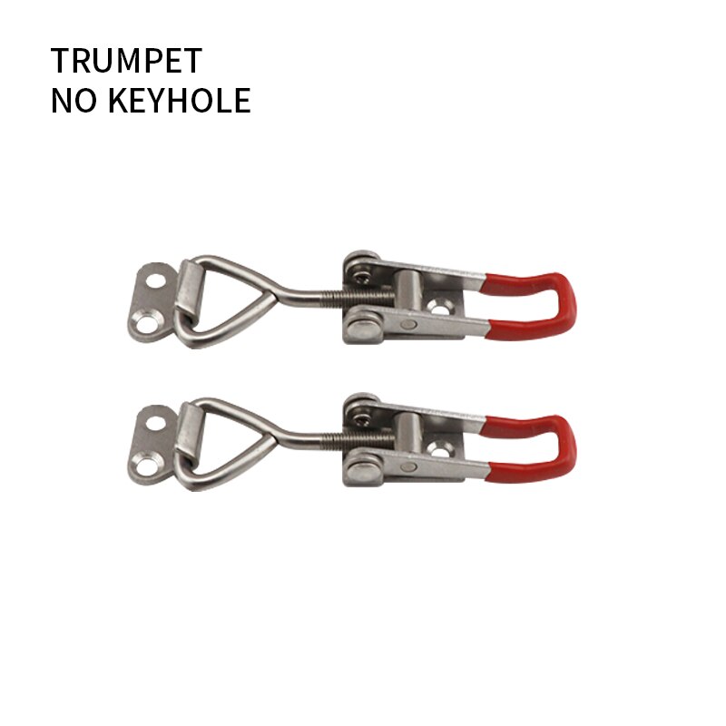 2Pcs Toggle Toggle Clamp Verstelbare Kabinet Dozen Deurkruk Lock Hasp Voor Schuifdeur Meubels Hardware: S NO  Keyhole