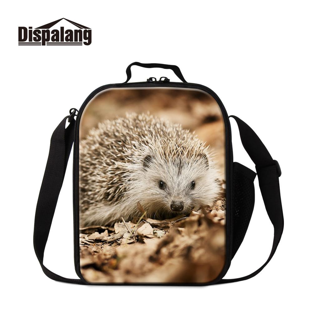 Dispalang Portable Lunch Pouch Insulated Hedgehog Word Thermal Girl Cooler Box Storage Bags for Kid Container Food Picnic Packet: Army Green