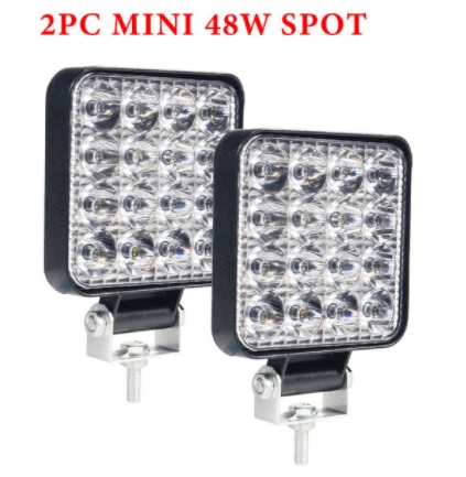 2PCS 12V 54W Work Light led bar LED lightbar 3030 LED 18SMD for Truck Tractor SUV 4x4 Car Led Headlights Lighting Spot work bar: 48W  WORK LIGHT 2PCS