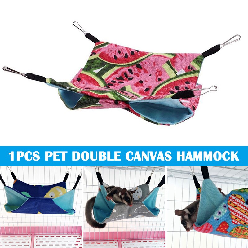 Hamac pour animaux de compagnie, lit-balançoire, nid, Double couche, toile, Chinchillas furets, HY99