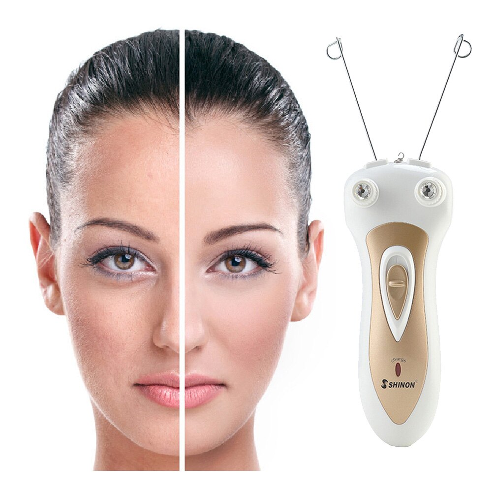 1Set Electric Facial Hair Remover Female Body Face Cotton Thread Depilator Shaver Lady Beauty Care Machine